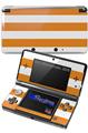 Psycho Stripes Orange and White - Decal Style Skin fits Nintendo 3DS (3DS SOLD SEPARATELY)