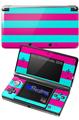 Psycho Stripes Neon Teal and Hot Pink - Decal Style Skin fits Nintendo 3DS (3DS SOLD SEPARATELY)