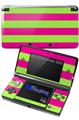 Psycho Stripes Neon Green and Hot Pink - Decal Style Skin fits Nintendo 3DS (3DS SOLD SEPARATELY)
