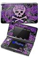 Purple Girly Skull - Decal Style Skin fits Nintendo 3DS (3DS SOLD SEPARATELY)