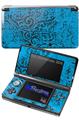 Folder Doodles Blue Medium - Decal Style Skin fits Nintendo 3DS (3DS SOLD SEPARATELY)