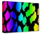 Gallery Wrapped 11x14x1.5  Canvas Art - Rainbow Leopard