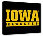 Gallery Wrapped 11x14x1.5  Canvas Art - Iowa Hawkeyes 03 Black on Gold