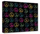 Gallery Wrapped 11x14x1.5  Canvas Art - Kearas Peace Signs Black