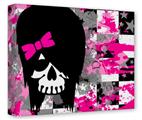 Gallery Wrapped 11x14x1.5 Canvas Art - Scene Girl Skull