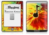 Tie Dye Music Note 100 - Decal Style Skin (fits 4th Gen Kindle with 6inch display and no keyboard)