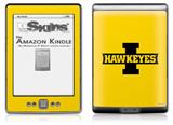 Iowa Hawkeyes 02 Black on Gold - Decal Style Skin (fits 4th Gen Kindle with 6inch display and no keyboard)