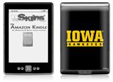 Iowa Hawkeyes 03 Black on Gold - Decal Style Skin (fits 4th Gen Kindle with 6inch display and no keyboard)