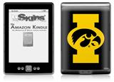 Iowa Hawkeyes Tigerhawk Oval 02 Gold on Black - Decal Style Skin (fits 4th Gen Kindle with 6inch display and no keyboard)