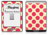 Kearas Polka Dots Pink On Cream - Decal Style Skin (fits 4th Gen Kindle with 6inch display and no keyboard)