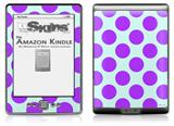 Kearas Polka Dots Purple And Blue - Decal Style Skin (fits 4th Gen Kindle with 6inch display and no keyboard)