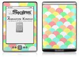 Brushed Cirlces Multi Light - Decal Style Skin (fits 4th Gen Kindle with 6inch display and no keyboard)