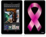 Amazon Kindle Fire (Original) Decal Style Skin - Hope Breast Cancer Pink Ribbon on Black