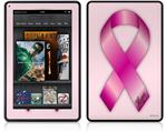 Amazon Kindle Fire (Original) Decal Style Skin - Hope Breast Cancer Pink Ribbon on Pink