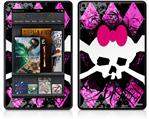 Amazon Kindle Fire (Original) Decal Style Skin - Pink Diamond Skull