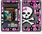 Amazon Kindle Fire (Original) Decal Style Skin - PinkBowSkull