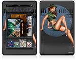 Amazon Kindle Fire (Original) Decal Style Skin - Bomber Pin Up Girl