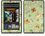 Amazon Kindle Fire (Original) Decal Style Skin - Birds Butterflies and Flowers
