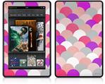 Amazon Kindle Fire (Original) Decal Style Skin - Brushed Circles Pink