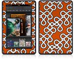 Amazon Kindle Fire (Original) Decal Style Skin - Locknodes 03 Burnt Orange