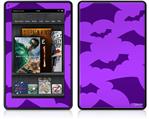 Amazon Kindle Fire (Original) Decal Style Skin - Deathrock Bats Purple