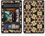 Amazon Kindle Fire (Original) Decal Style Skin - Leave Pattern 1 Brown