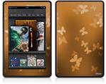 Amazon Kindle Fire (Original) Decal Style Skin - Bokeh Butterflies Orange