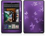 Amazon Kindle Fire (Original) Decal Style Skin - Bokeh Butterflies Purple