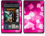 Amazon Kindle Fire (Original) Decal Style Skin - Bokeh Squared Hot Pink