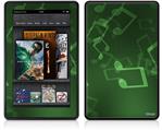 Amazon Kindle Fire (Original) Decal Style Skin - Bokeh Music Green