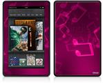 Amazon Kindle Fire (Original) Decal Style Skin - Bokeh Music Hot Pink