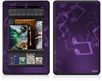 Amazon Kindle Fire (Original) Decal Style Skin - Bokeh Music Purple