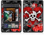 Amazon Kindle Fire (Original) Decal Style Skin - Emo Skull Bones