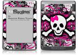 Splatter Girly Skull - Decal Style Skin (fits Amazon Kindle Touch Skin)