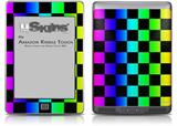 Rainbow Checkerboard - Decal Style Skin (fits Amazon Kindle Touch Skin)