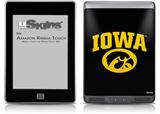 Iowa Hawkeyes Tigerhawk Oval 01 Gold on Black - Decal Style Skin (fits Amazon Kindle Touch Skin)