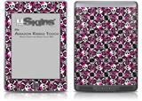 Splatter Girly Skull Pink - Decal Style Skin (fits Amazon Kindle Touch Skin)