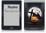 Halloween Jack O Lantern and Cemetery Kitty Cat - Decal Style Skin (fits Amazon Kindle Touch Skin)