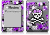Purple Princess Skull - Decal Style Skin (fits Amazon Kindle Touch Skin)