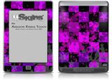 Purple Star Checkerboard - Decal Style Skin (fits Amazon Kindle Touch Skin)