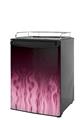 Kegerator Skin - Fire Flames Pink (fits medium sized dorm fridge and kegerators)