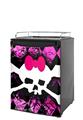 Kegerator Skin - Pink Diamond Skull (fits medium sized dorm fridge and kegerators)