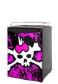 Kegerator Skin - Punk Skull Princess (fits medium sized dorm fridge and kegerators)