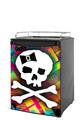 Kegerator Skin - Rainbow Plaid Skull (fits medium sized dorm fridge and kegerators)