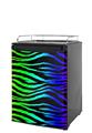 Kegerator Skin - Rainbow Zebra (fits medium sized dorm fridge and kegerators)