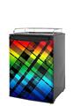 Kegerator Skin - Rainbow Plaid (fits medium sized dorm fridge and kegerators)