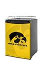 Kegerator Skin - Iowa Hawkeyes Herkey Black on Gold (fits medium sized dorm fridge and kegerators)