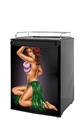 Kegerator Skin - Hula Girl Pin Up (fits medium sized dorm fridge and kegerators)