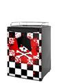 Kegerator Skin - Emo Skull 5 (fits medium sized dorm fridge and kegerators)