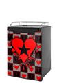 Kegerator Skin - Emo Star Heart (fits medium sized dorm fridge and kegerators)